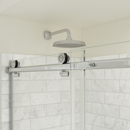 Odyssey SC 60" x 32" x 78" 8mm Sliding Shower Door for Corner Installation with Clear glass in Chrome - Plumbing Market