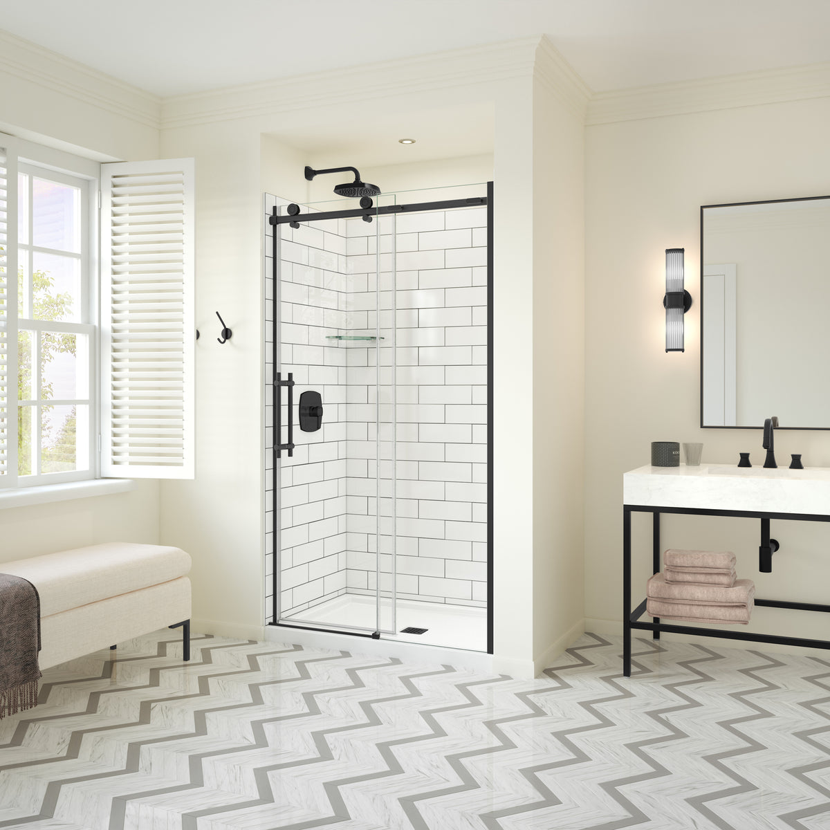 Maax Odyssey SC 45-47 ½ x 78in 8 mm Sliding Shower Door for Alcove Installation - image 11