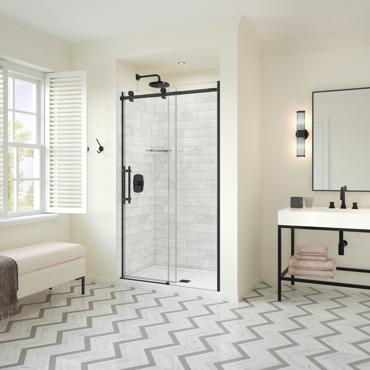 Maax Odyssey SC 45-47 ½ x 78in 8 mm Sliding Shower Door for Alcove Installation - image 13