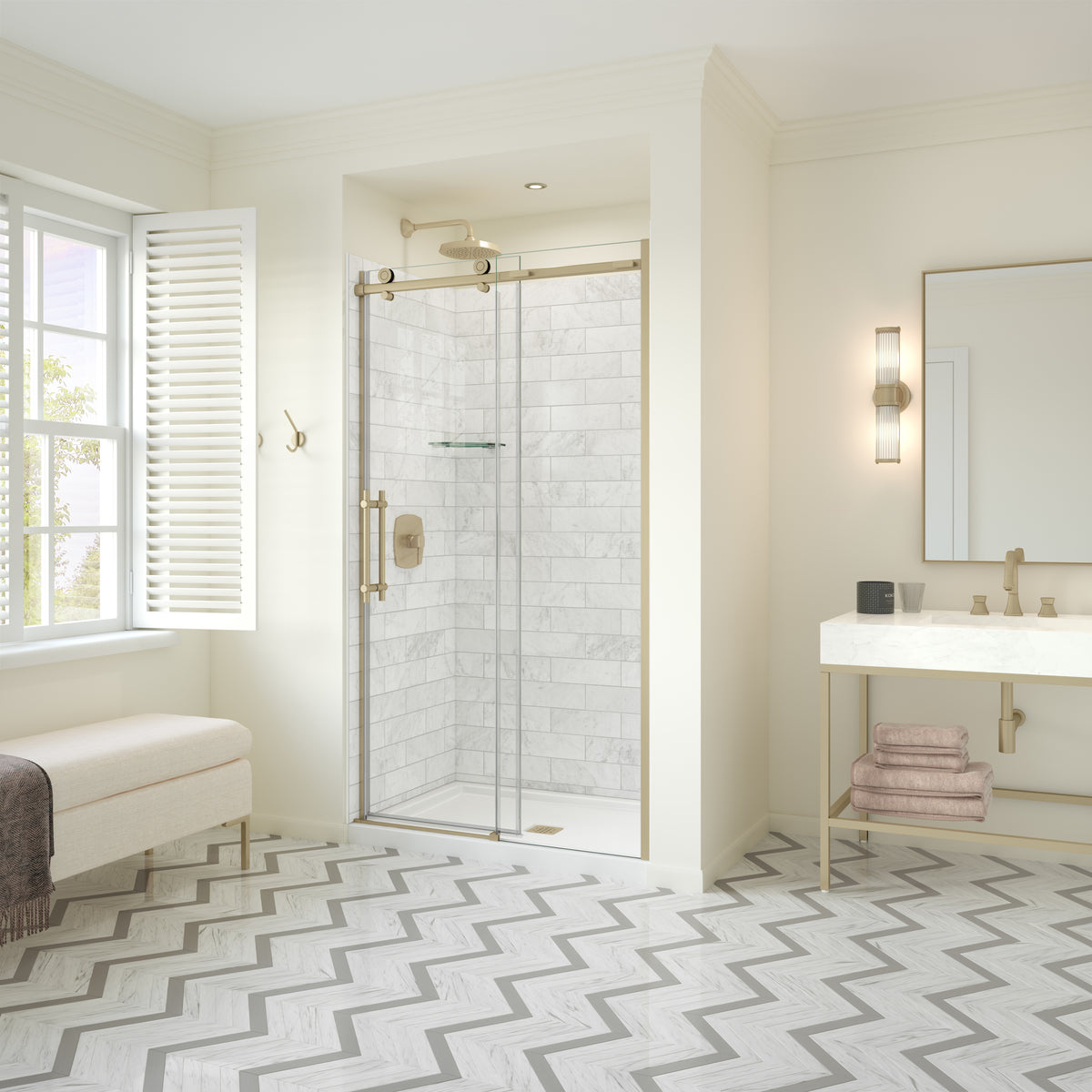 Maax Odyssey SC 45-47 ½ x 78in 8 mm Sliding Shower Door for Alcove Installation - image 18