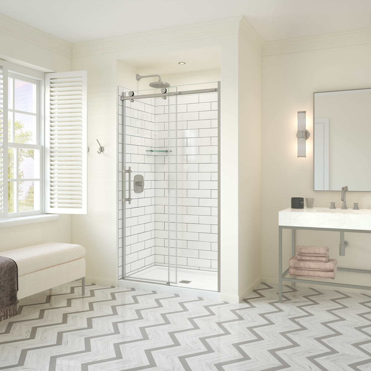Maax Odyssey SC 45-47 ½ x 78in 8 mm Sliding Shower Door for Alcove Installation - image 6