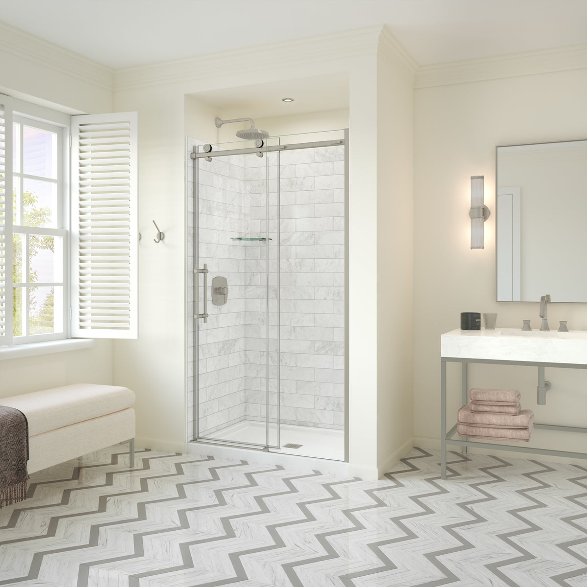 Maax Odyssey SC 45-47 ½ x 78in 8 mm Sliding Shower Door for Alcove Installation - image 8