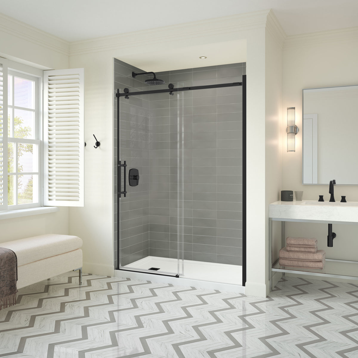 Maax Odyssey SC 57-59 ½ x 78in 8 mm Sliding Shower Door for Alcove Installation - image 11