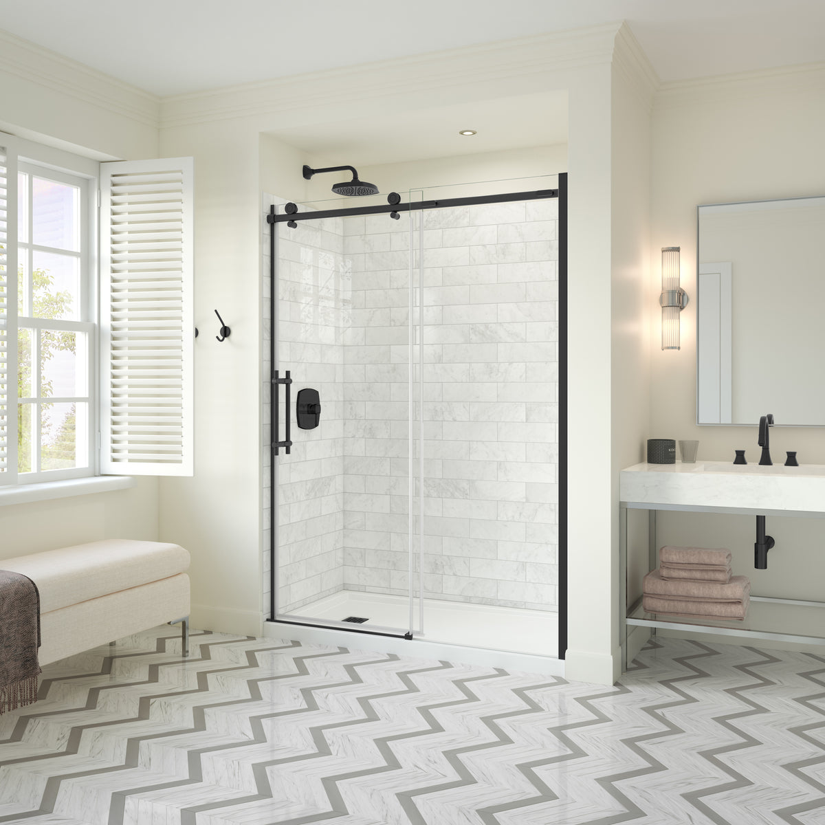 Maax Odyssey SC 57-59 ½ x 78in 8 mm Sliding Shower Door for Alcove Installation - image 13