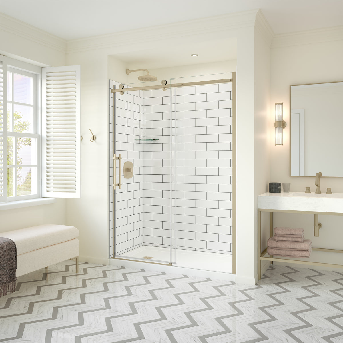 Maax Odyssey SC 57-59 ½ x 78in 8 mm Sliding Shower Door for Alcove Installation - image 16