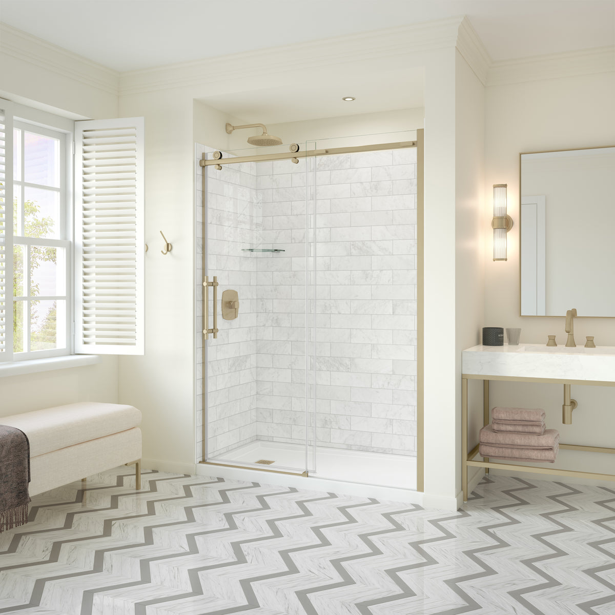 Maax Odyssey SC 57-59 ½ x 78in 8 mm Sliding Shower Door for Alcove Installation - image 18