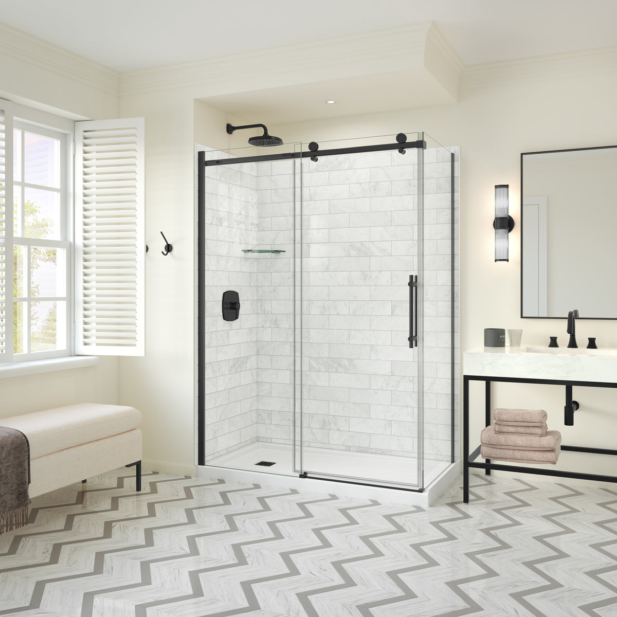 Maax Odyssey SC 60" x 32" x 78" 8mm Sliding Shower Door for Corner Installation - image 11