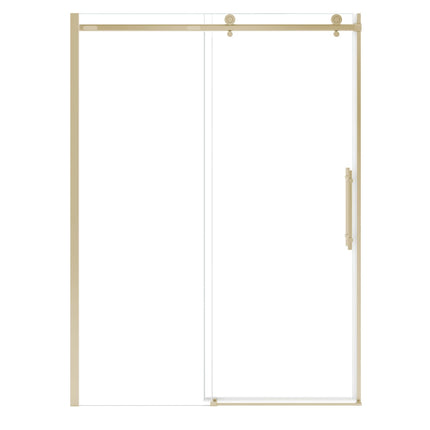 Odyssey SC 57-59 ½ x 78in. 8 mm Sliding Shower Door for Alcove Installation with Clear glass in Brushed Gold - Plumbing Market