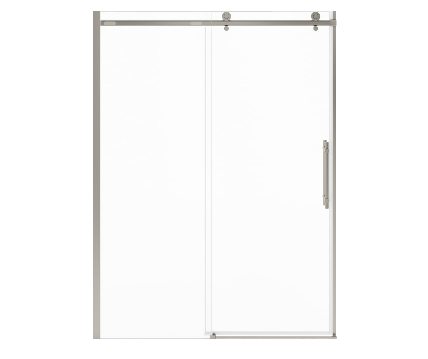 Odyssey SC 57-59 ½ x 78in. 8 mm Sliding Shower Door for Alcove Installation with Clear glass in Brushed Nickel - Plumbing Market