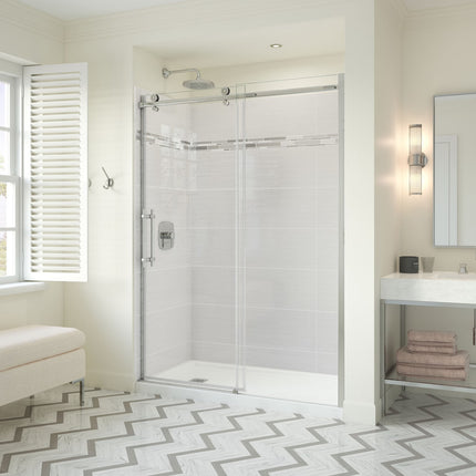 Odyssey SC 57-59 ½ x 78in. 8 mm Sliding Shower Door for Alcove Installation with Clear glass in Chrome - Plumbing Market