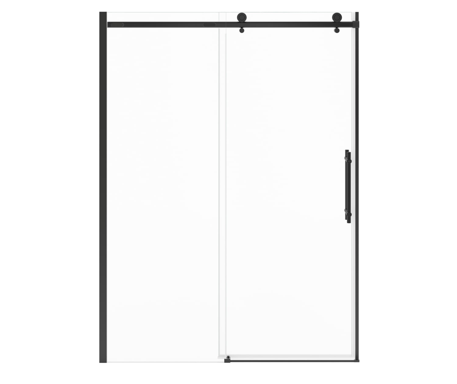 Odyssey SC 57-59 ½ x 78in. 8 mm Sliding Shower Door for Alcove Installation with Clear glass in Matte Black - Plumbing Market