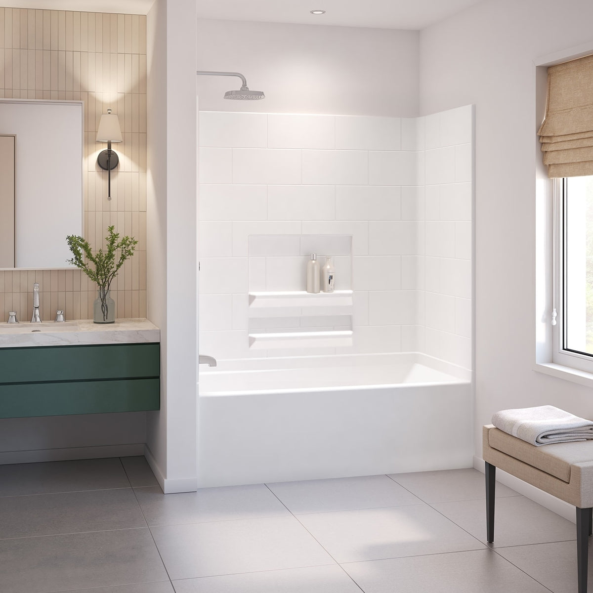 Maax Olio 6030 AcrylX Alcove Bathtub in White - image 4
