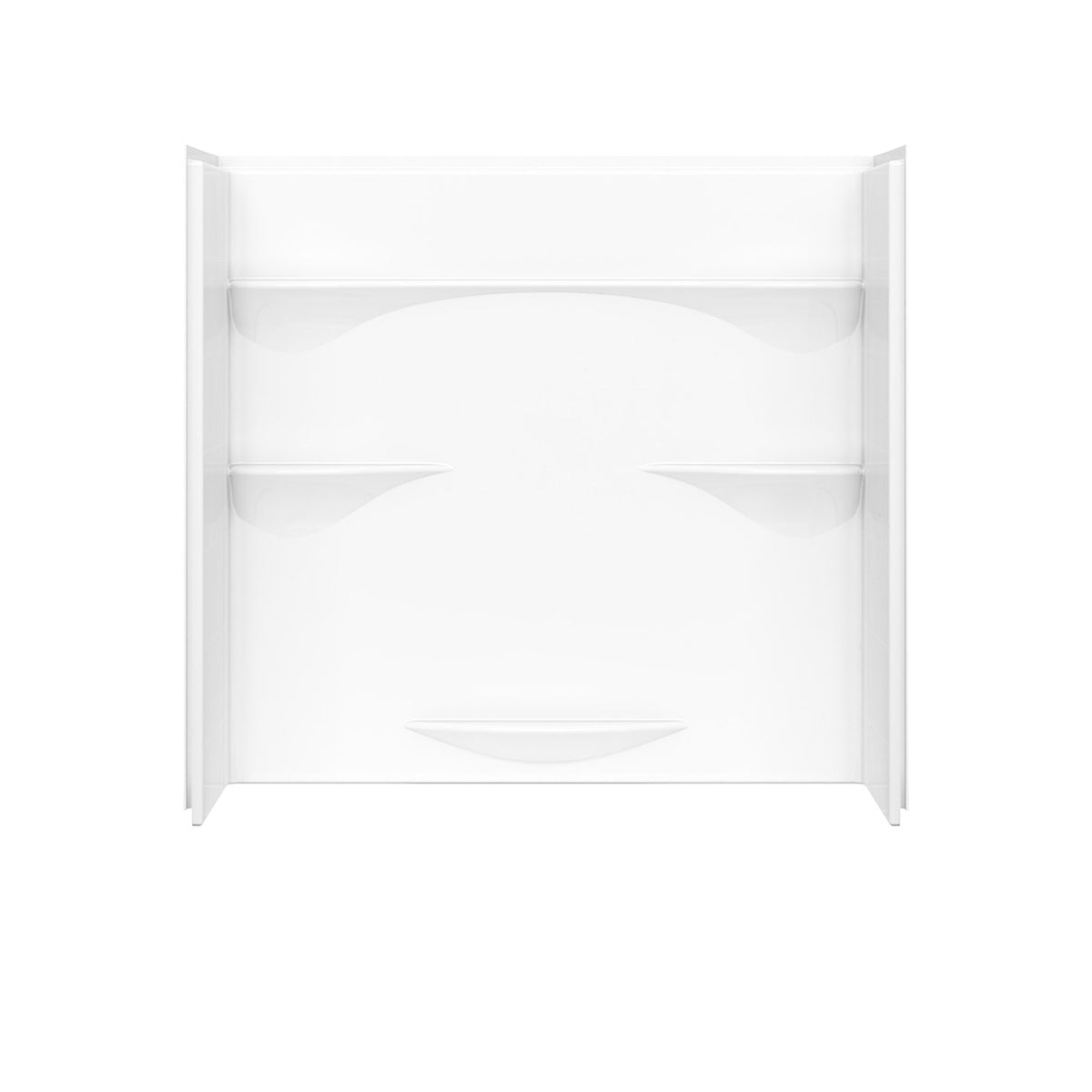 Maax Olio Smooth 60 x 30 AcrylX Direct-to-Stud Three-Piece Wall Kit in White