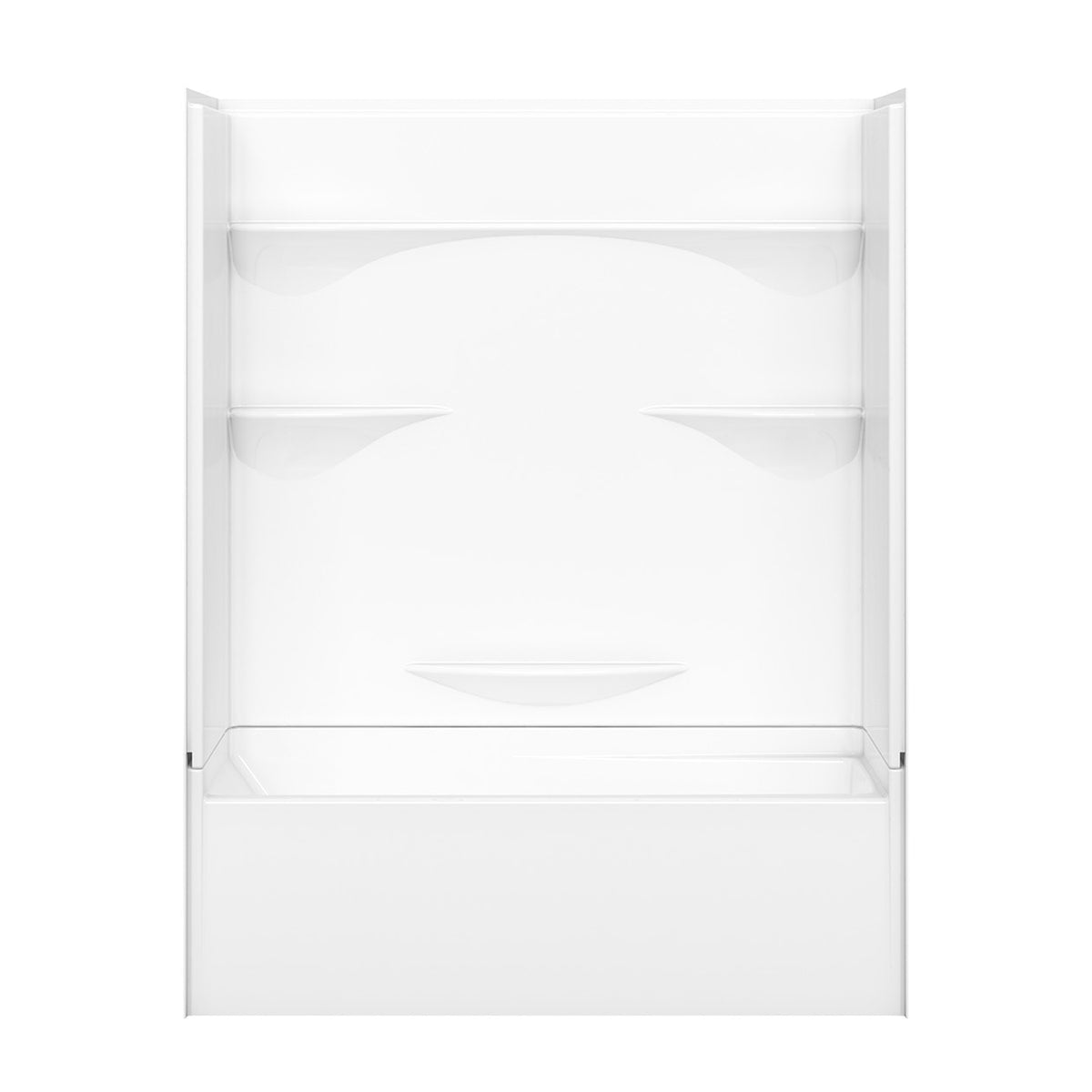 Maax Olio Smooth 60 x 30 AcrylX Direct-to-Stud Three-Piece Wall Kit in White - image 5