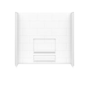 Maax Olio Tile 60 x 30 AcrylX Direct-to-Stud Three-Piece Wall Kit in White