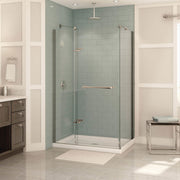 Maax Olympia Square 4832 Acrylic Alcove or Corner Shower Base in White with Center Drain