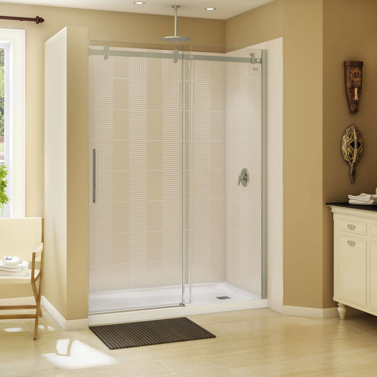 Maax Olympia Square 6032 Acrylic Alcove or Corner Shower Base in White