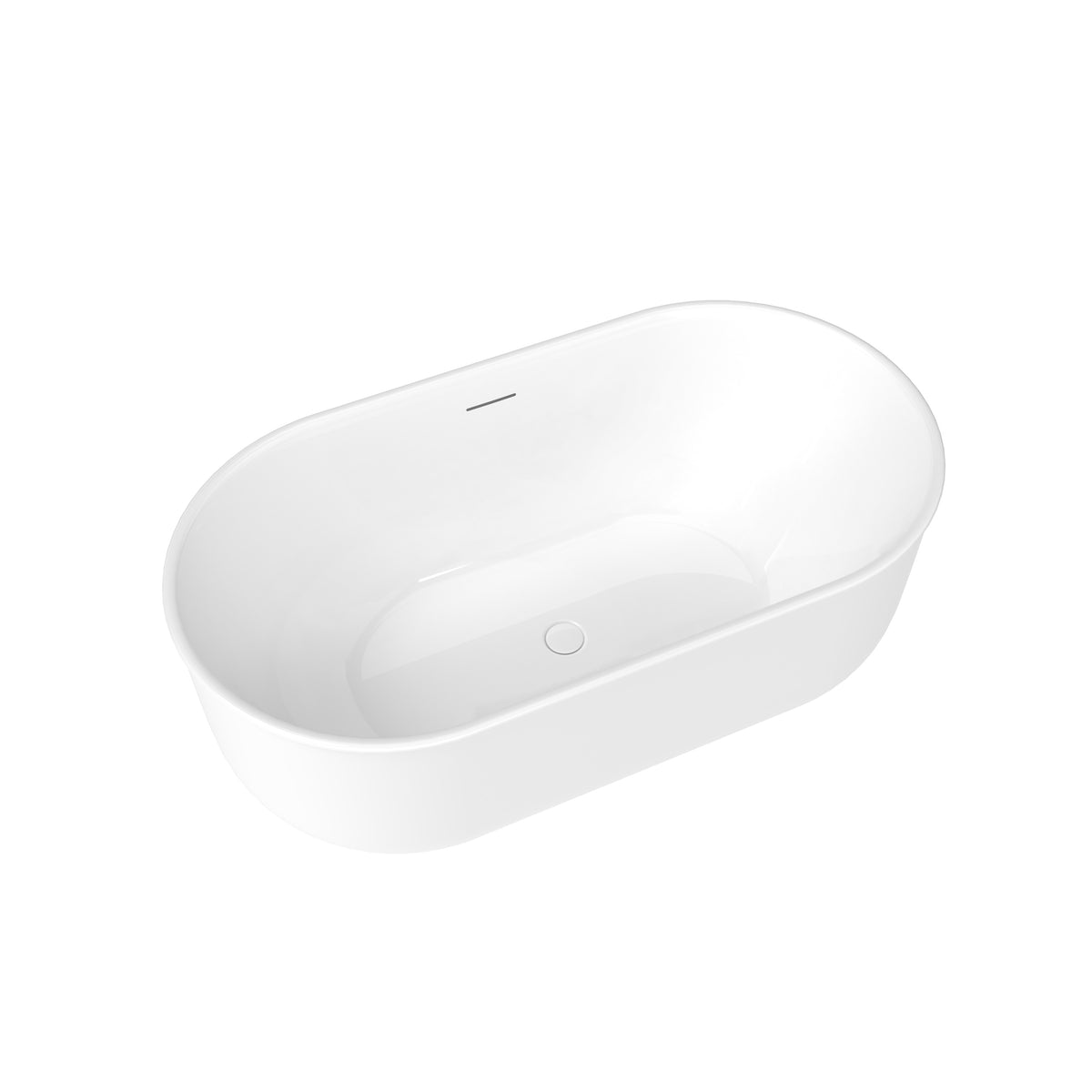 Maax Ommu 5932 Acrylic Freestanding Center Drain Bathtub in White - image 4