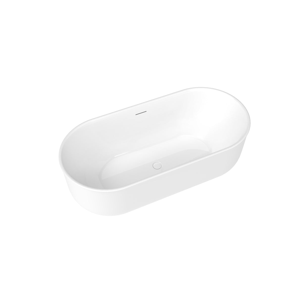 Maax Ommu 6732 Acrylic Freestanding Center Drain Bathtub in White - image 4