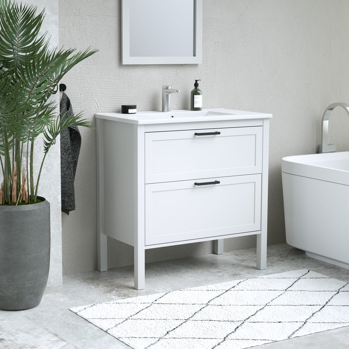 Maax Opaline 30 in Freestanding Single Sink Vanity in Light Oak