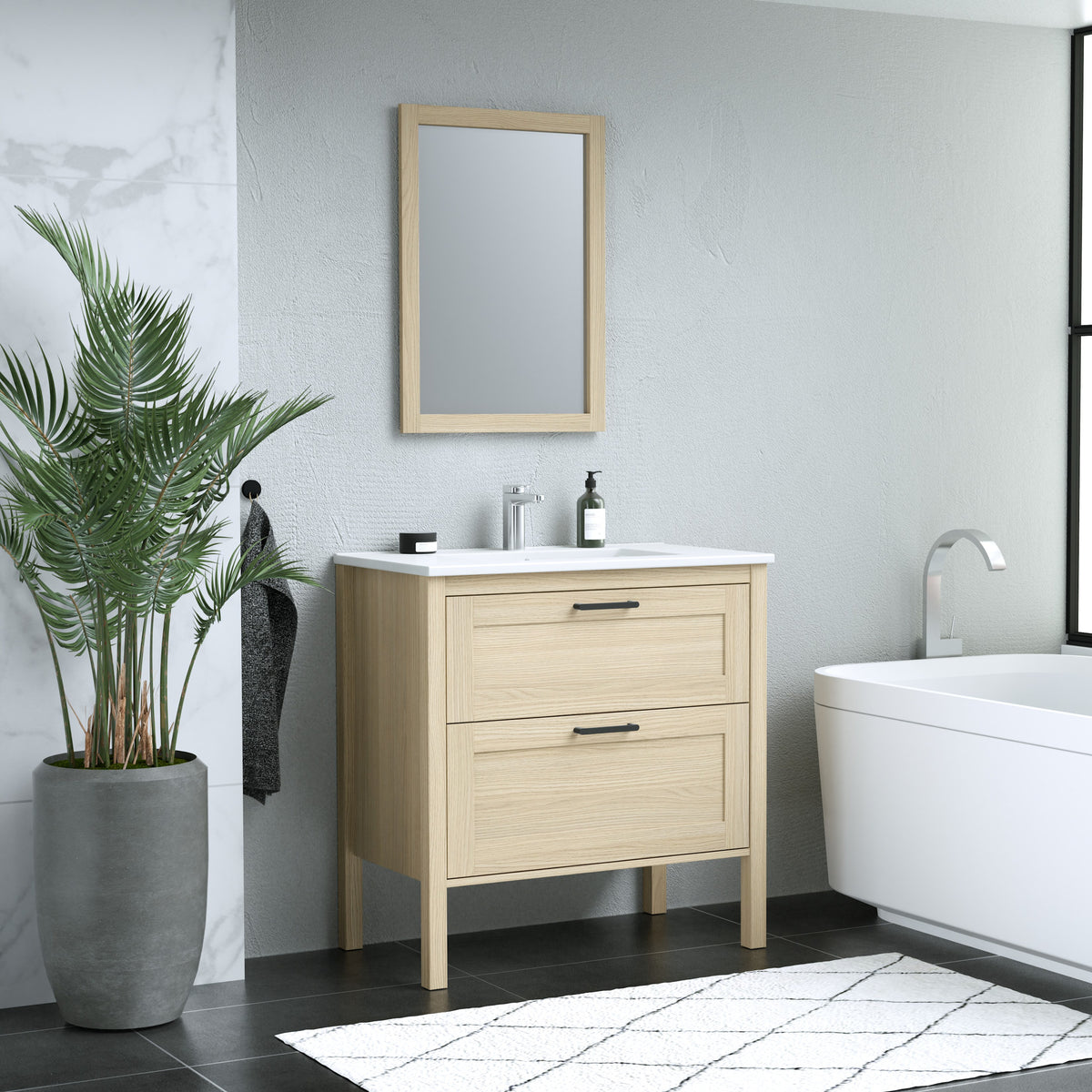 Maax Opaline 30 in Freestanding Single Sink Vanity in Light Oak - image 15