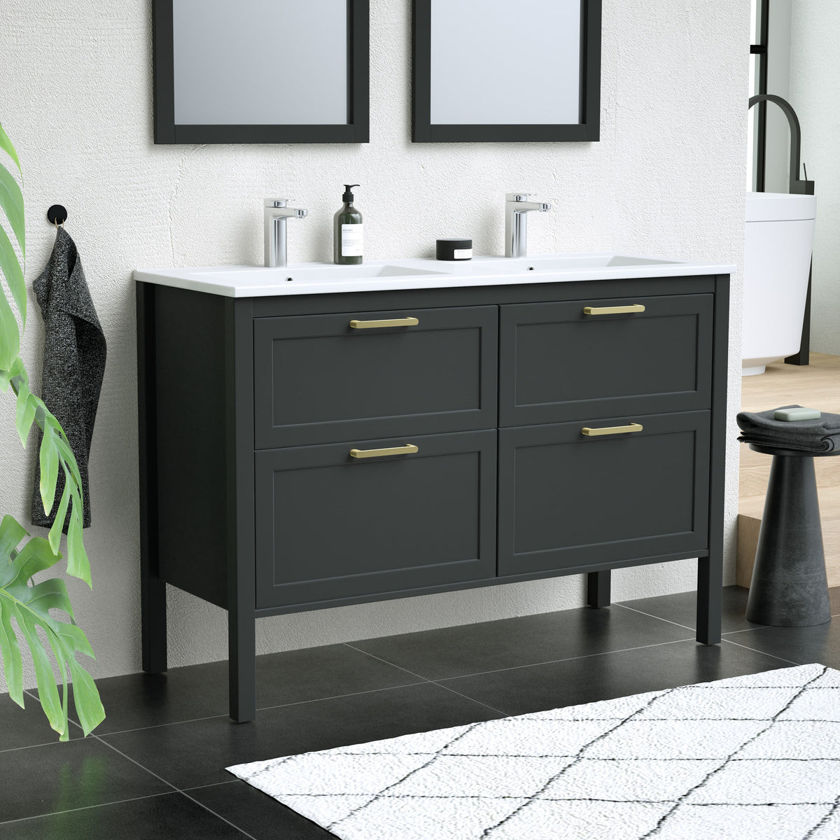 Maax Opaline 48 in Freestanding Double Sink Vanity with Matching Mirror in Light Oak - image 19