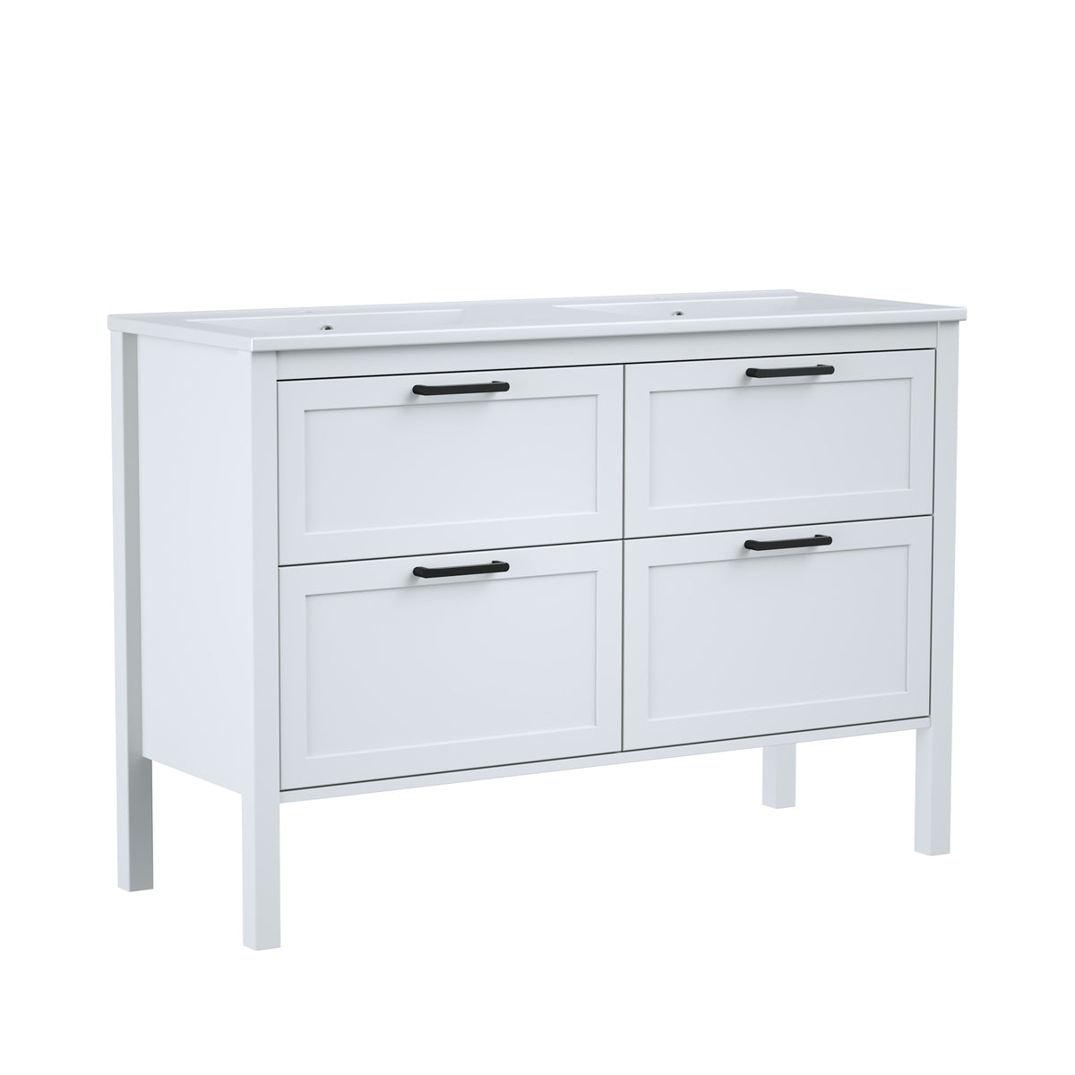 Maax Opaline 48 in Freestanding Double Sink Vanity with Matching Mirror in Light Oak - image 2