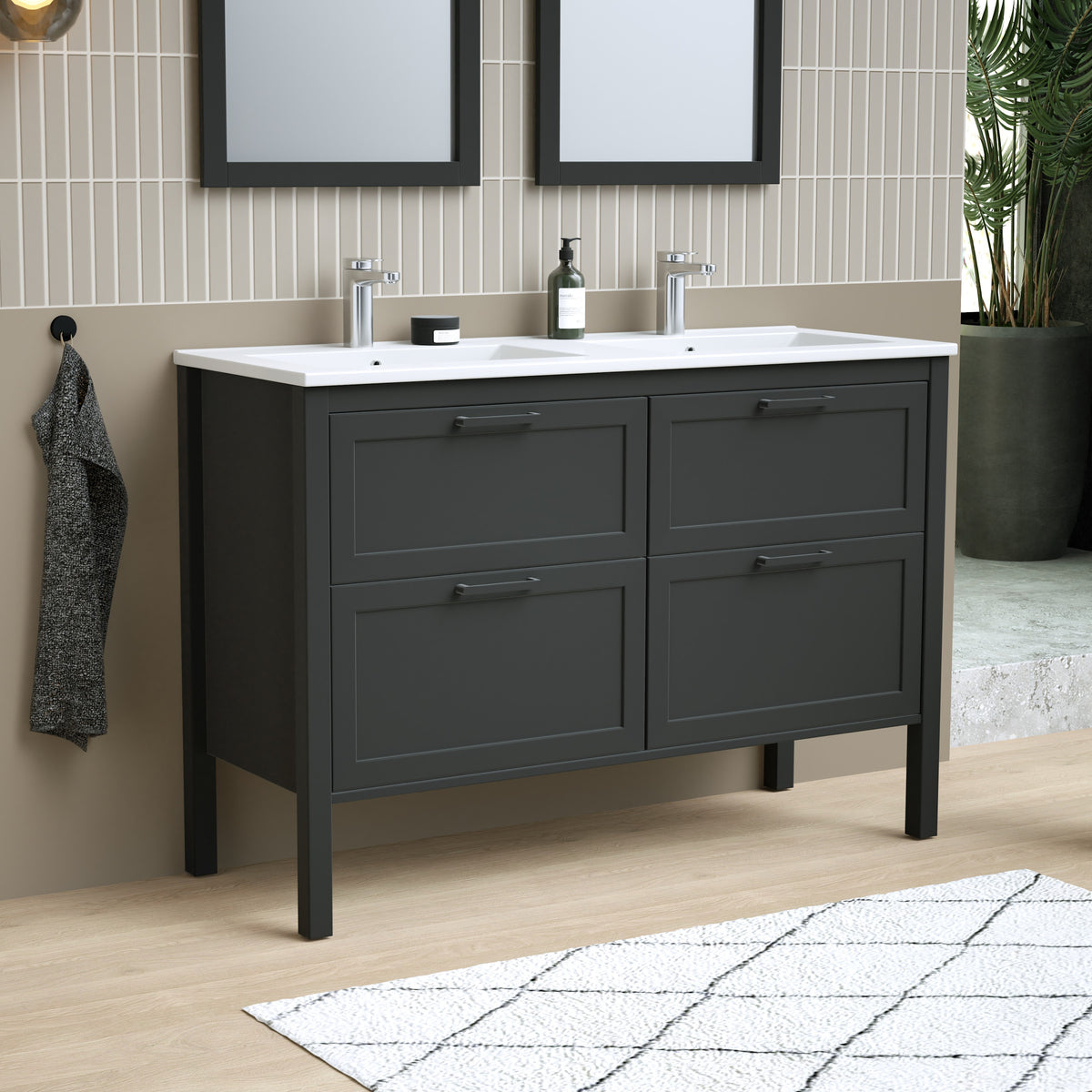 Maax Opaline 48 in Freestanding Double Sink Vanity with Matching Mirror in Light Oak - image 21
