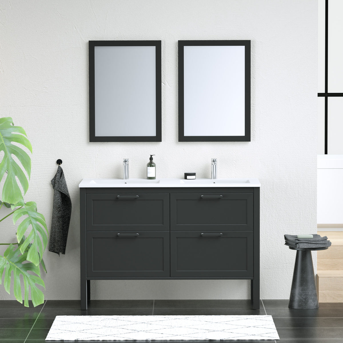 Maax Opaline 48 in Freestanding Double Sink Vanity with Matching Mirror in Light Oak - image 22