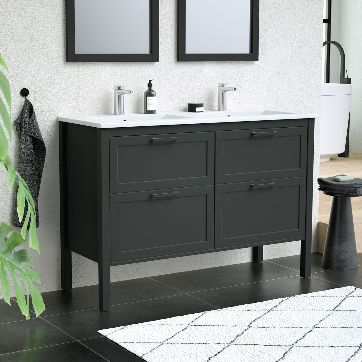 Maax Opaline 48 in Freestanding Double Sink Vanity with Matching Mirror in Light Oak - image 23
