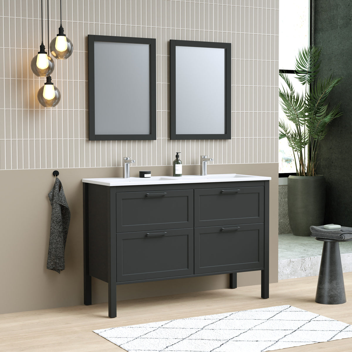 Maax Opaline 48 in Freestanding Double Sink Vanity with Matching Mirror in Light Oak - image 26