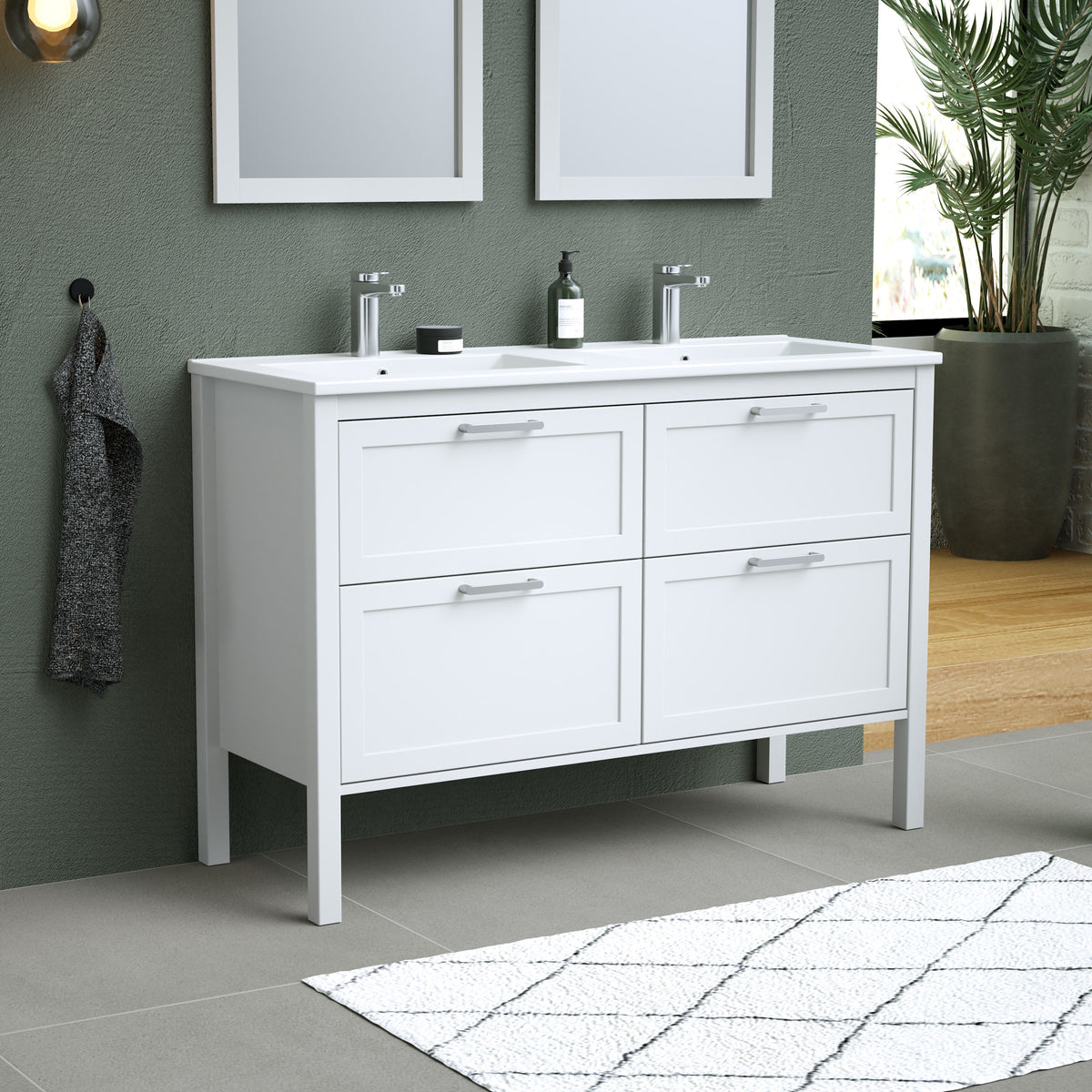 Maax Opaline 48 in Freestanding Double Sink Vanity with Matching Mirror in Light Oak - image 3