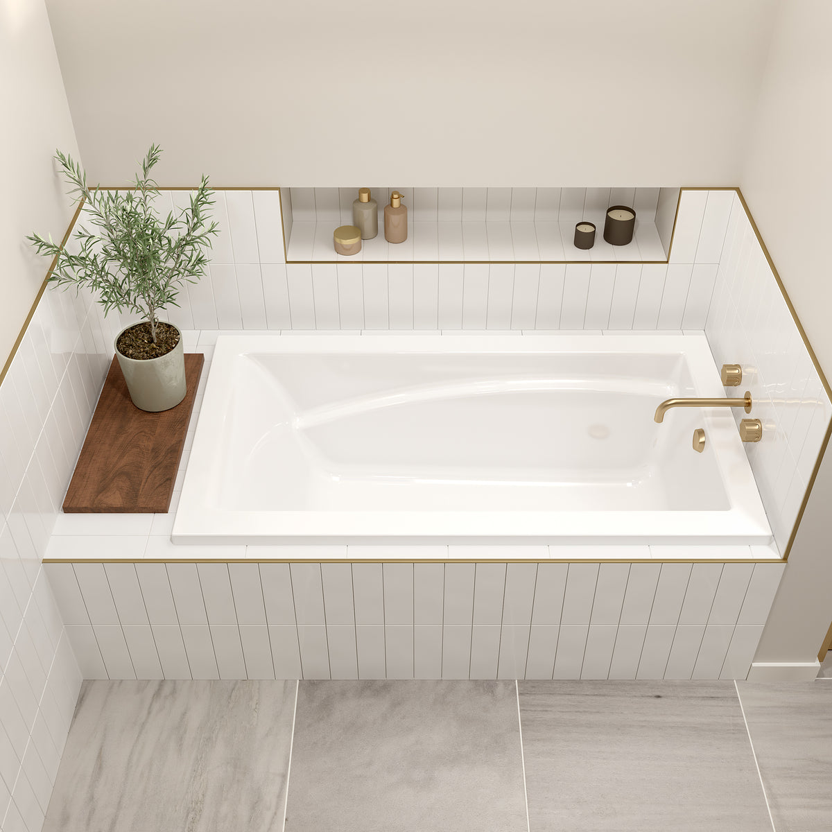 Maax Optik 6032 Acrylic Bathtub in White - image 4