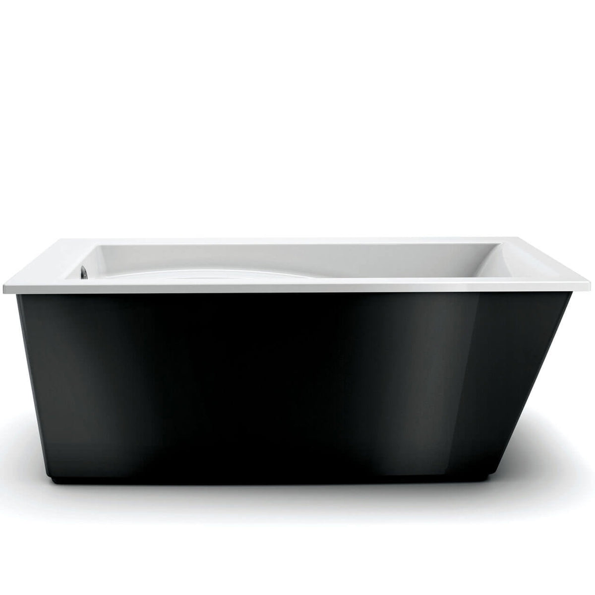 Maax Optik 6032 F Acrylic Freestanding End Drain Bathtub in White with Thunder Grey Skirt - image 11