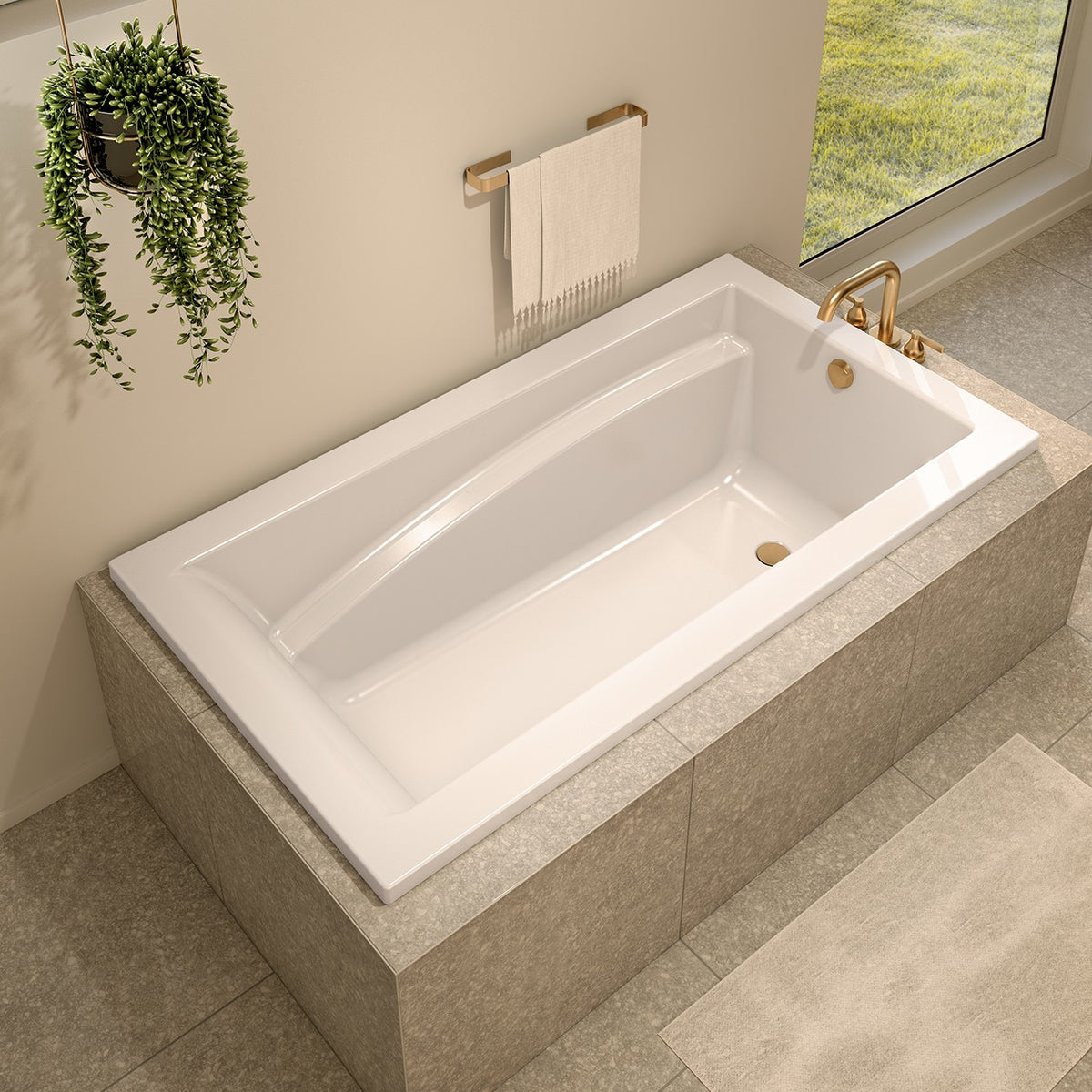 Maax Optik 6636 Acrylic Alcove Bathtub in White - image 2
