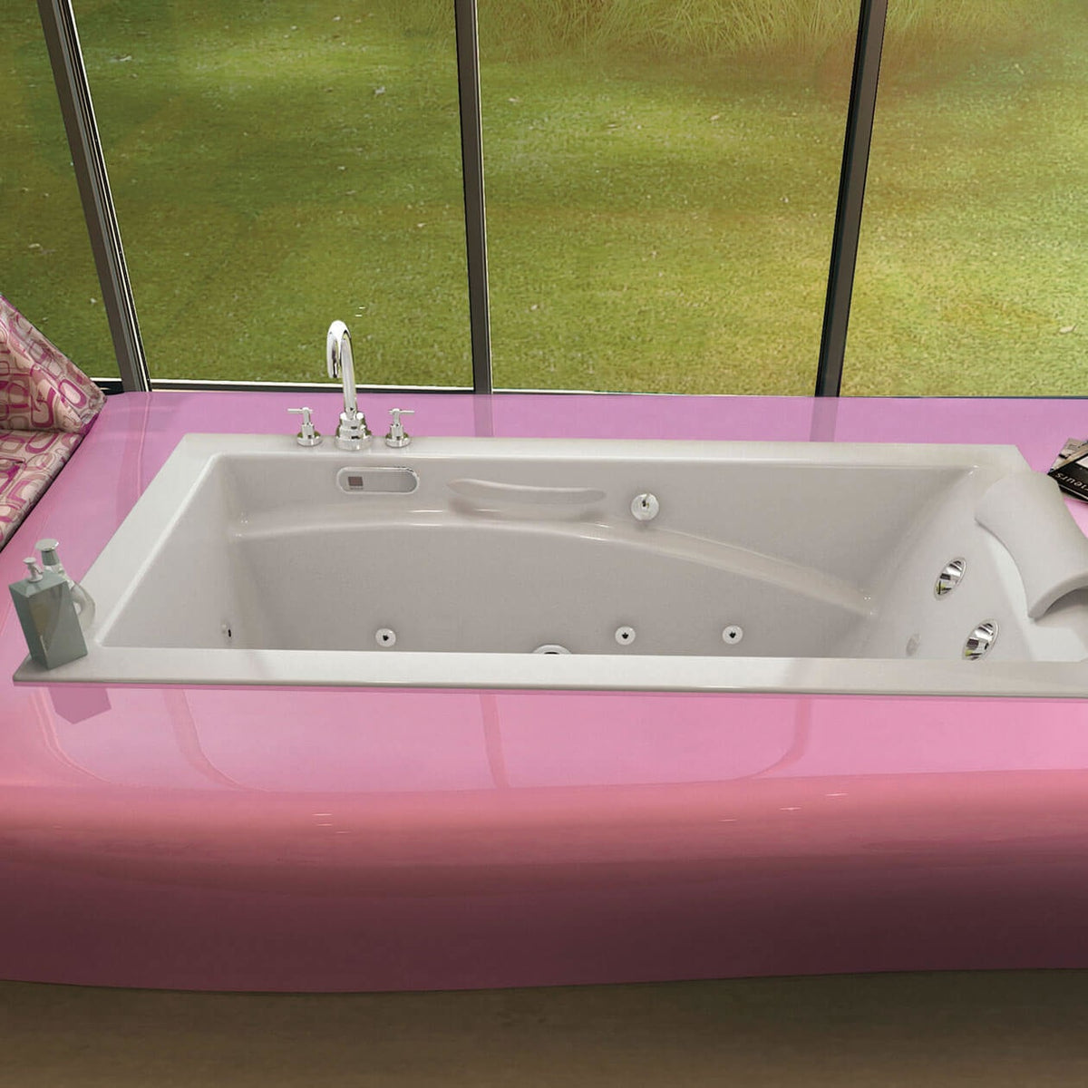 Maax Optik 6636 Acrylic Alcove Bathtub in White - image 4