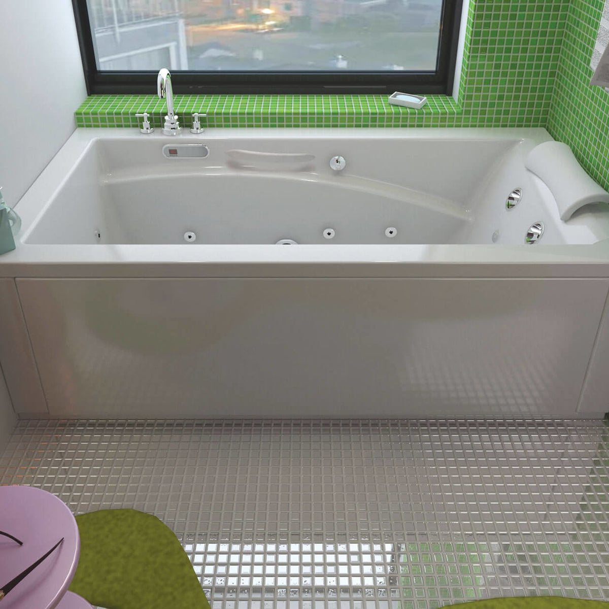 Maax Optik 6636 Acrylic Alcove Bathtub in White - image 5