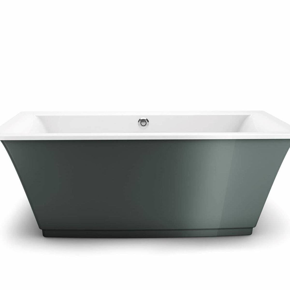 Maax Optik 6636 F Acrylic Freestanding Center Drain Bathtub in White with Thunder Grey Skirt - image 10