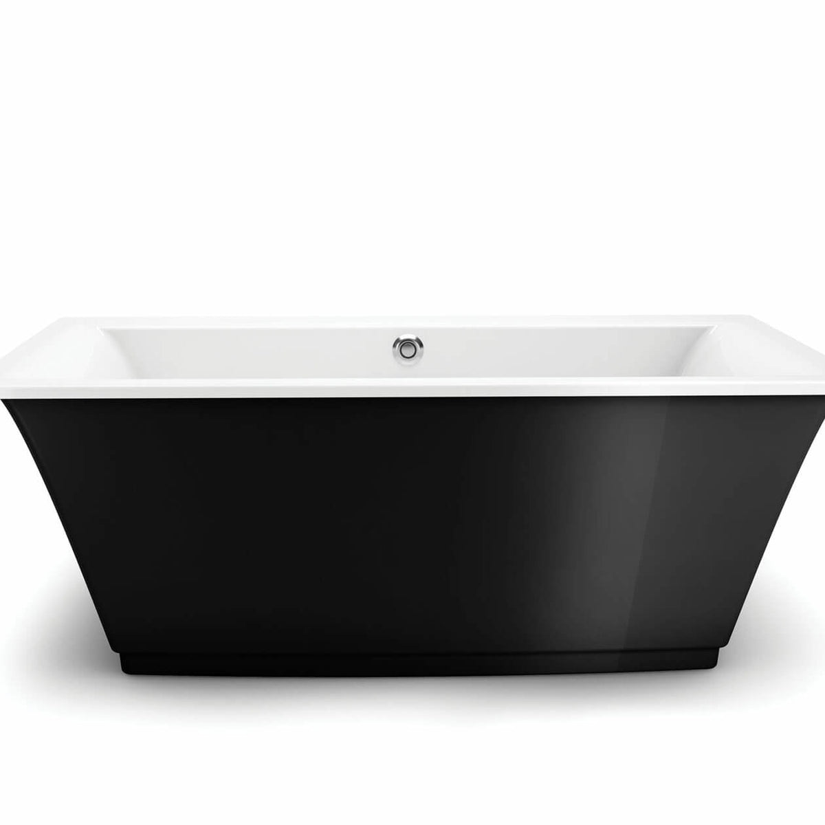 Maax Optik 6636 F Acrylic Freestanding Center Drain Bathtub in White with Thunder Grey Skirt - image 13