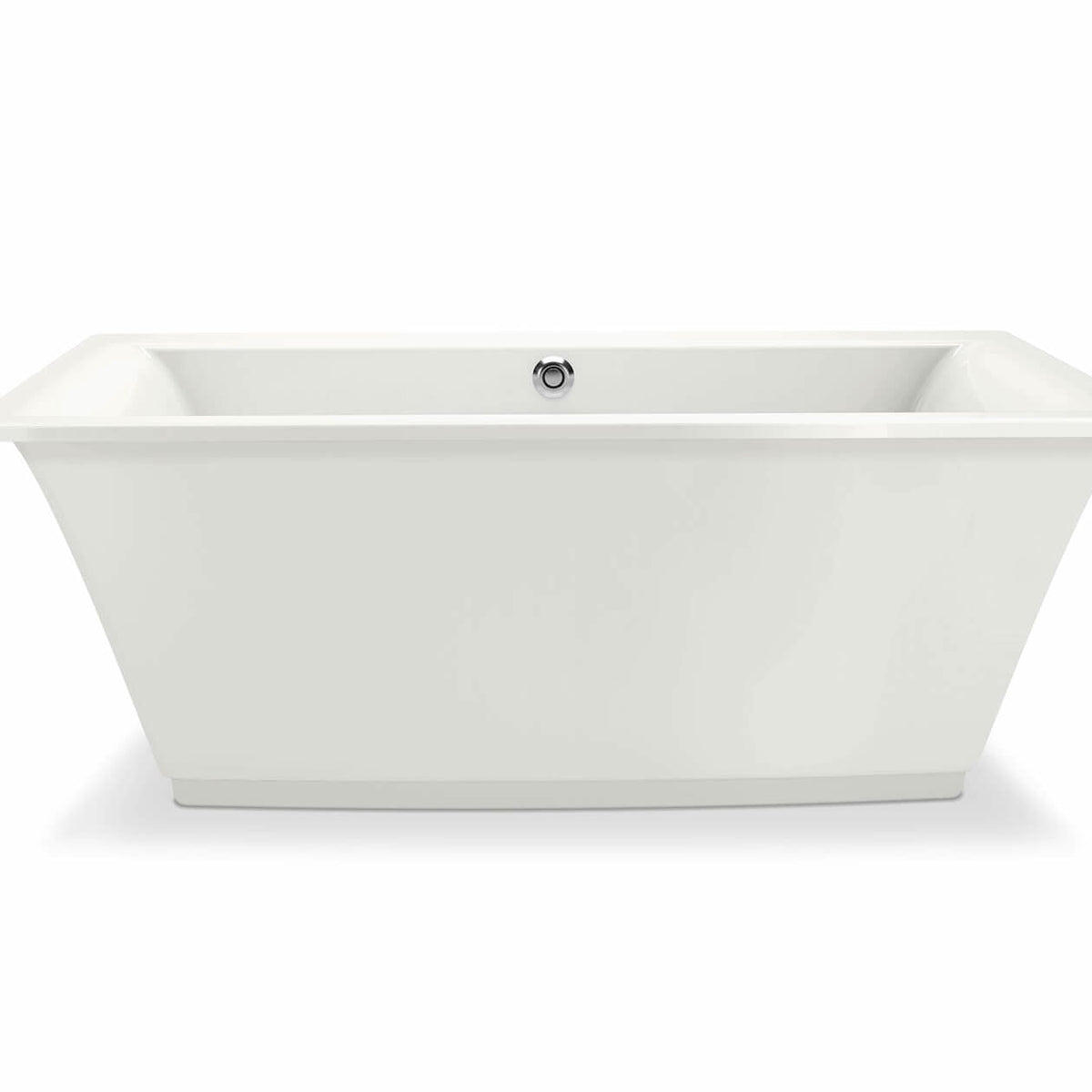 Maax Optik 6636 F Acrylic Freestanding Center Drain Bathtub in White with Thunder Grey Skirt - image 3