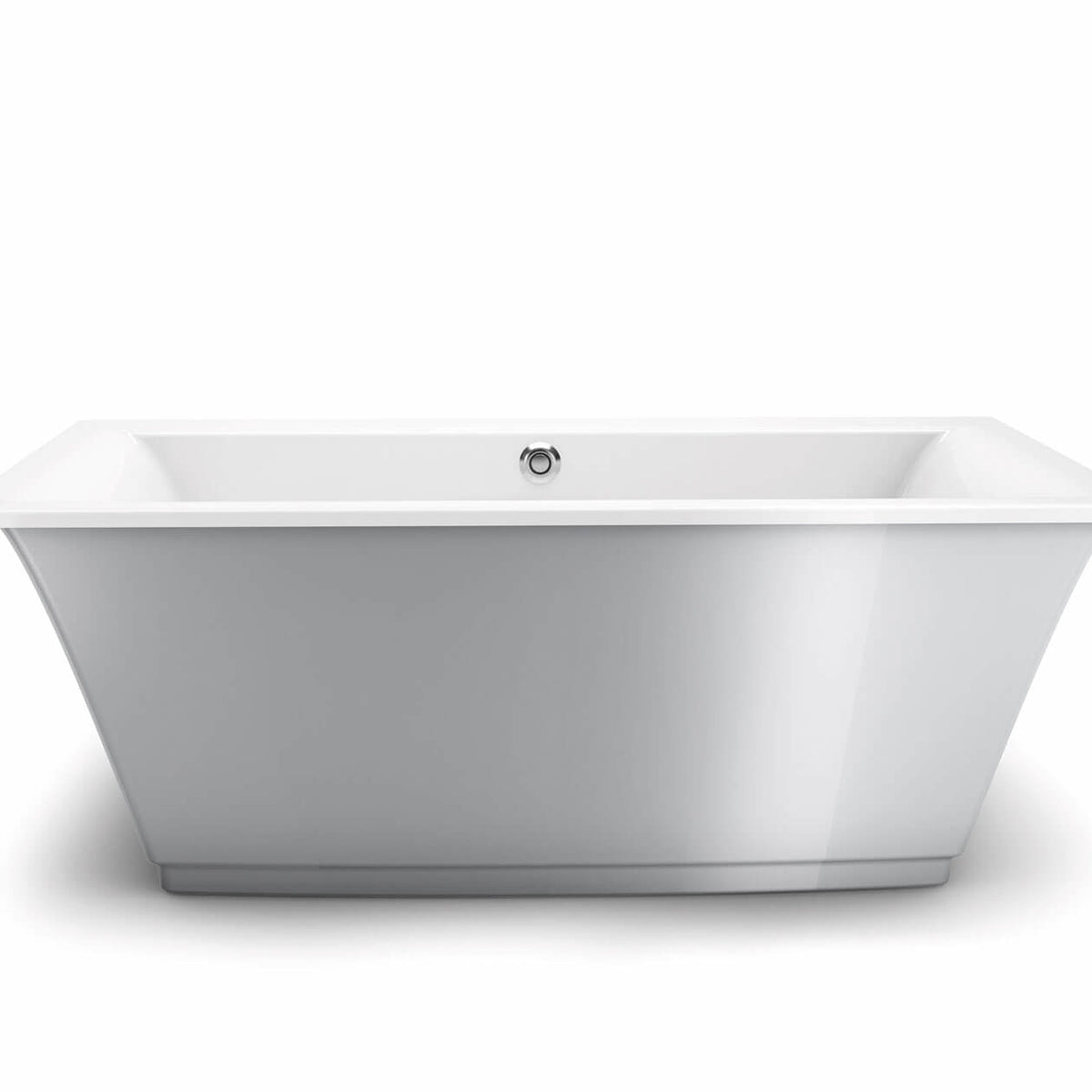 Maax Optik 6636 F Acrylic Freestanding Center Drain Bathtub in White with Thunder Grey Skirt - image 7
