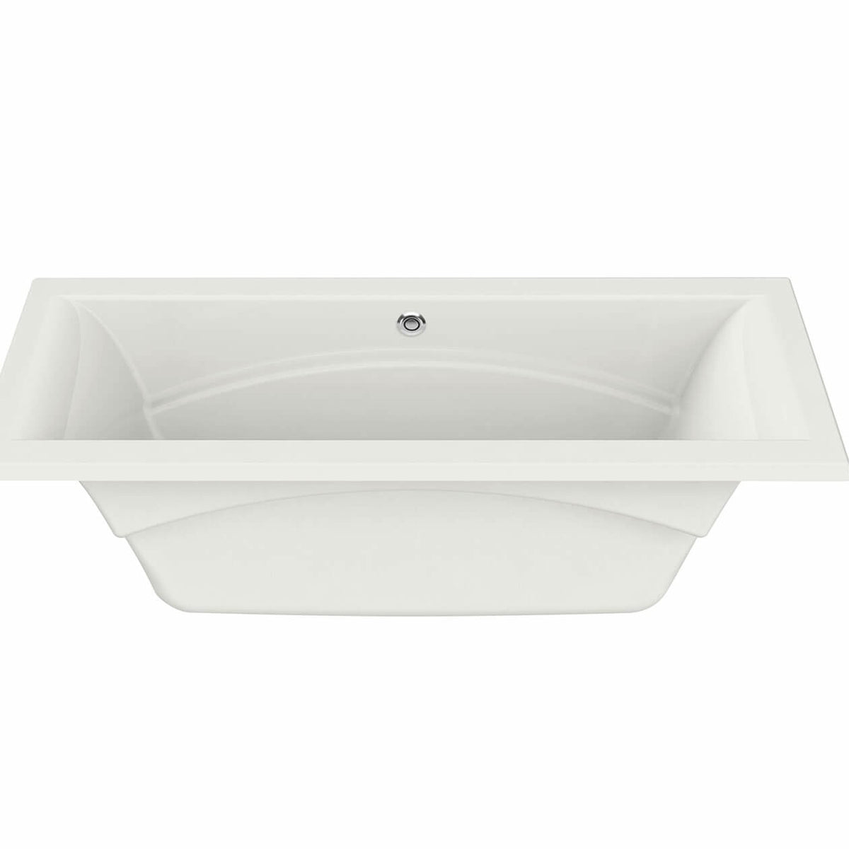 Maax Optik 7236 Acrylic Undermount Center Drain Bathtub in White - image 3