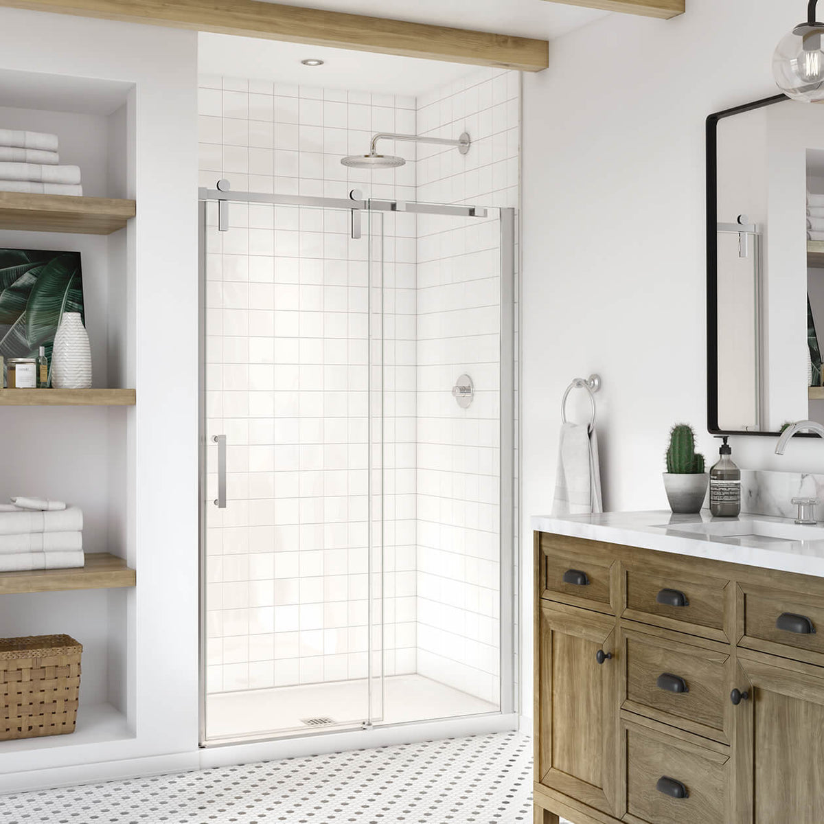 Maax Outback 43 ¼ - 46 ½ x 70 ½ in 8mm Sliding Shower Door for Alcove Installation