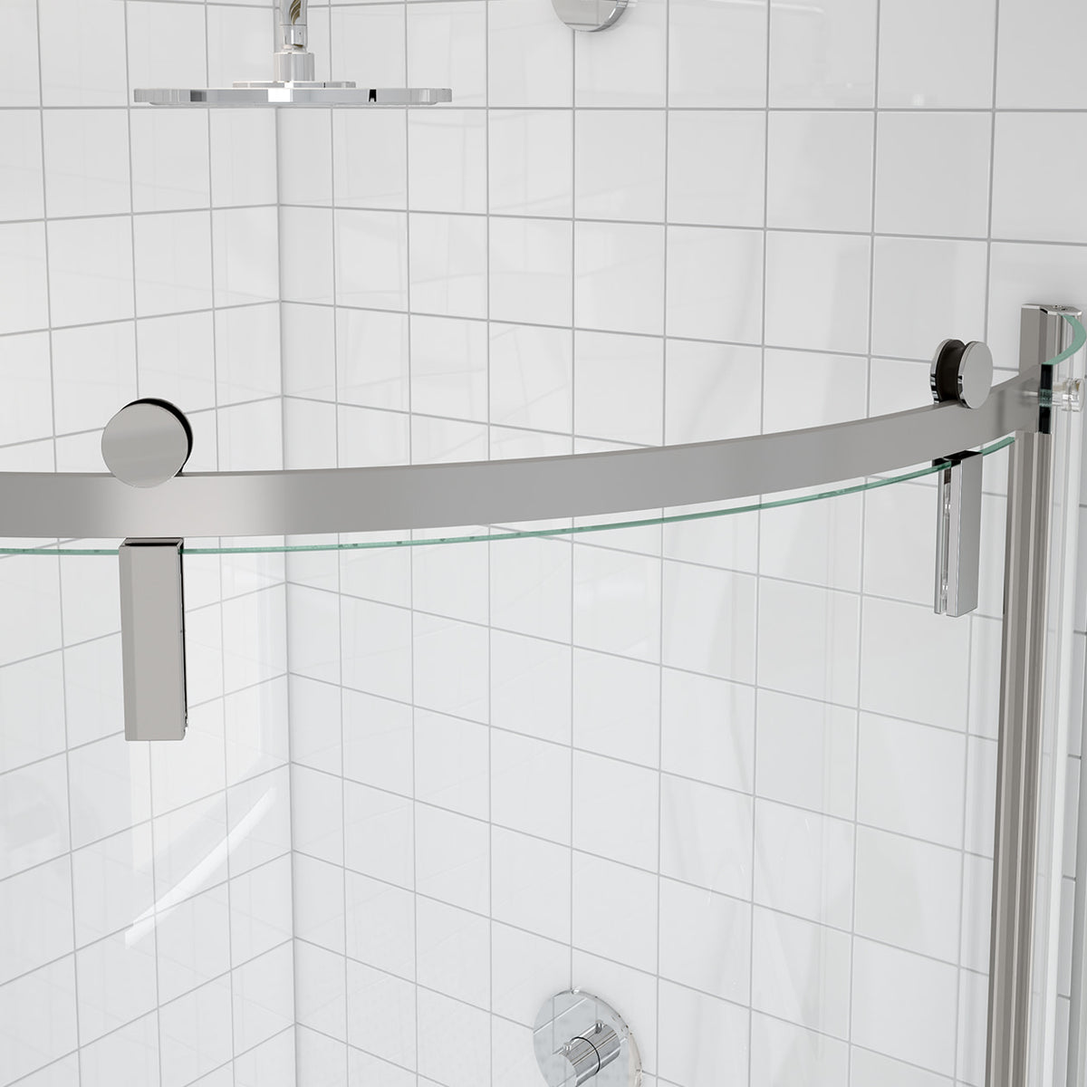 Maax Outback Round 36 x 36 x 75 5/8 in 8mm Sliding Shower Door for Corner Installation - image 5