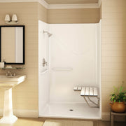 Maax Outlook BFS-48F AcrylX Alcove Center Drain One-Piece Shower in White