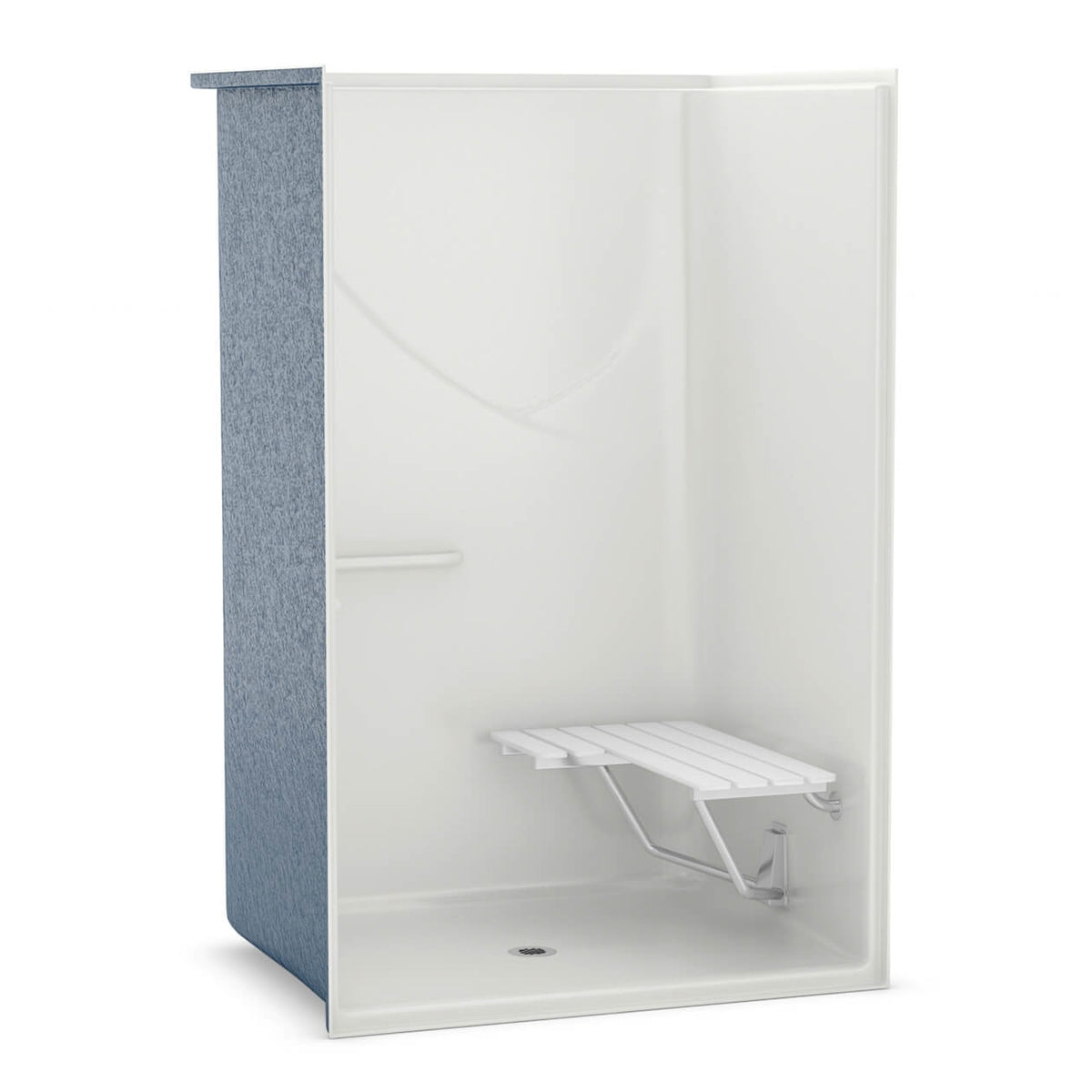 Maax Outlook BFS-48F AcrylX Alcove Center Drain One-Piece Shower in White - image 2