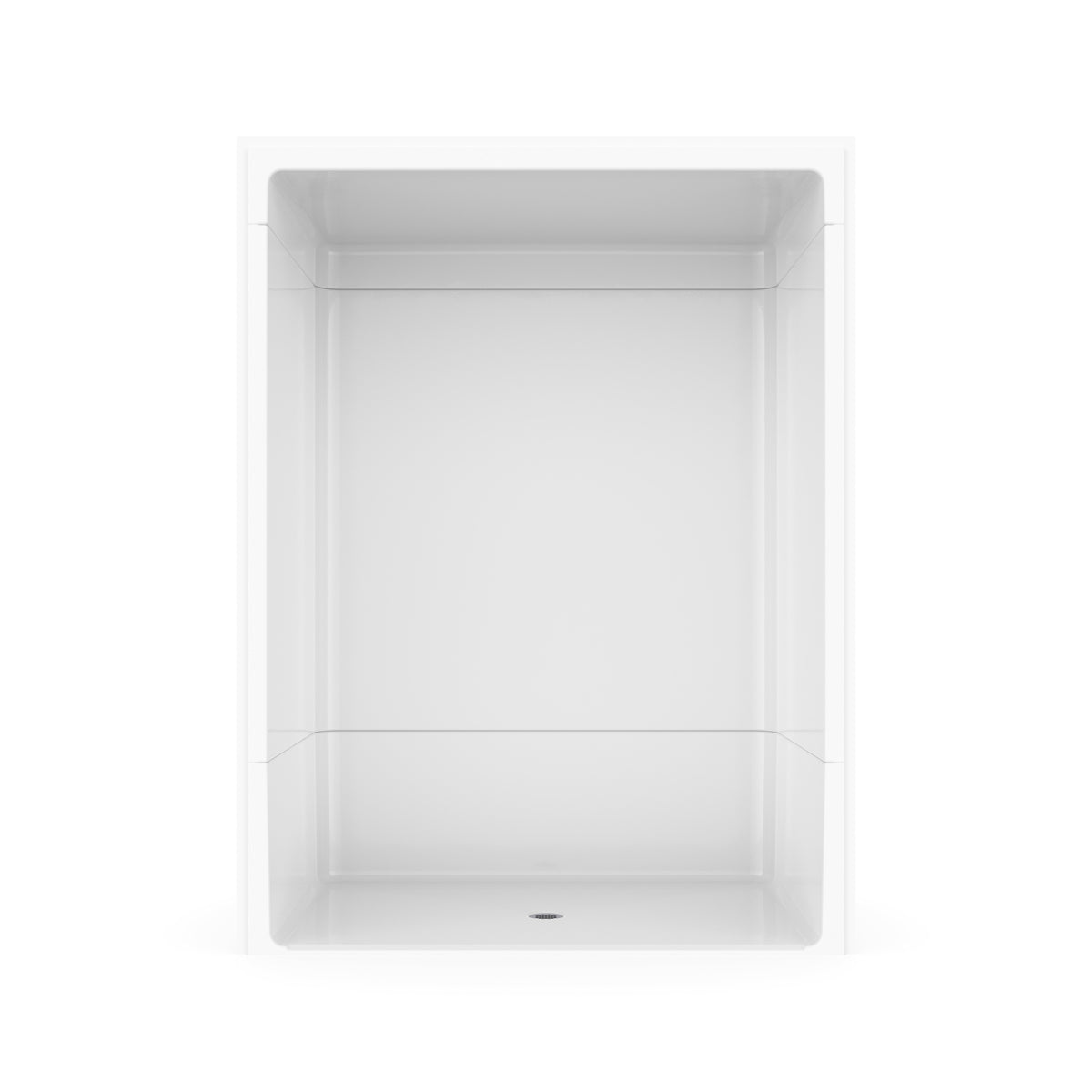 Maax Outlook BFS-6036A - NBC Alberta Compliant Acrylic Alcove Center Drain Beveled Threshold Three-Piece Shower in White with Left L-Shaped Naugahyde Seat - image 23