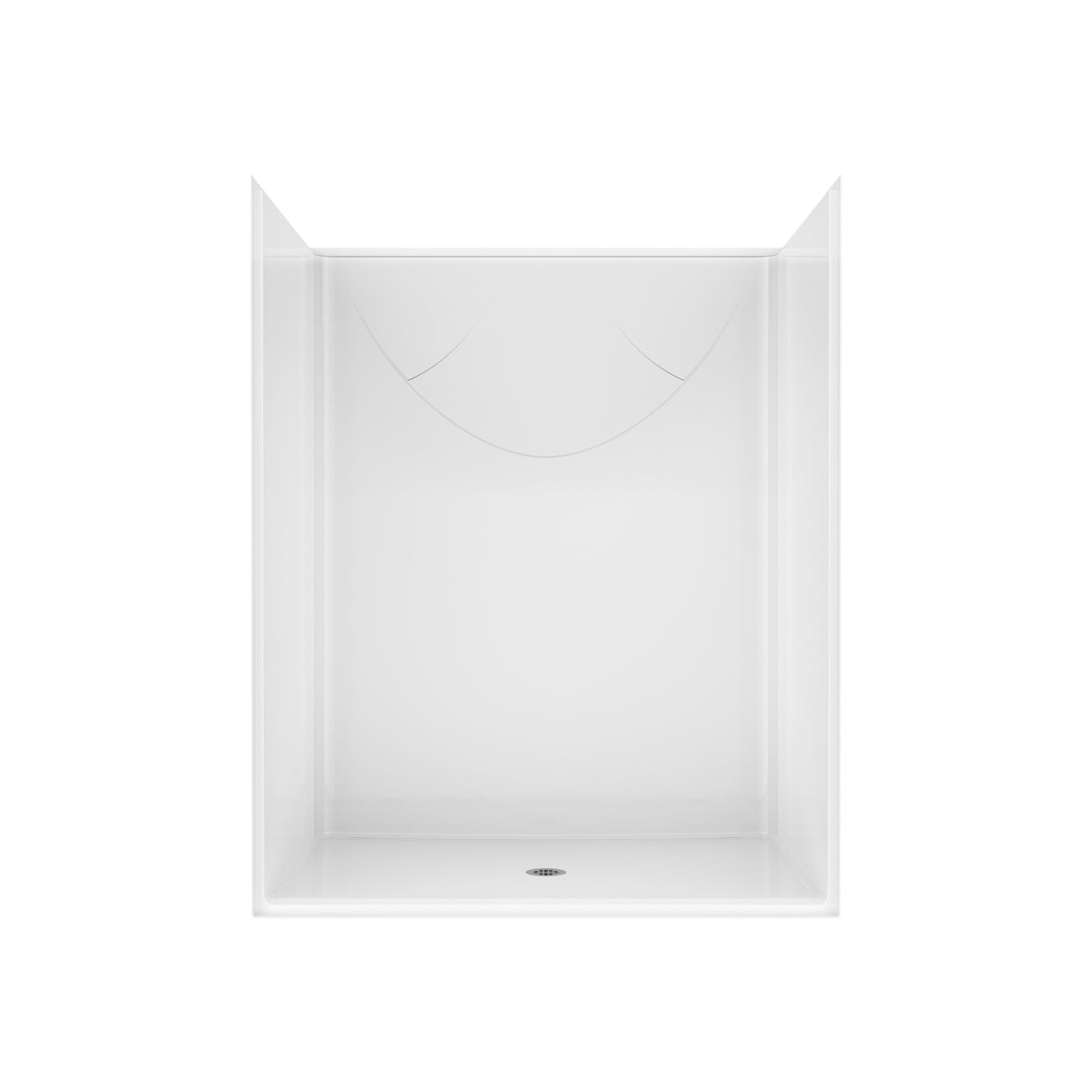 Maax Outlook BFS-6036F - ADA/ANSI Compliant AcrylX Alcove Center Drain Shower in White with Right L-Shaped Naugahyde Seat - image 3