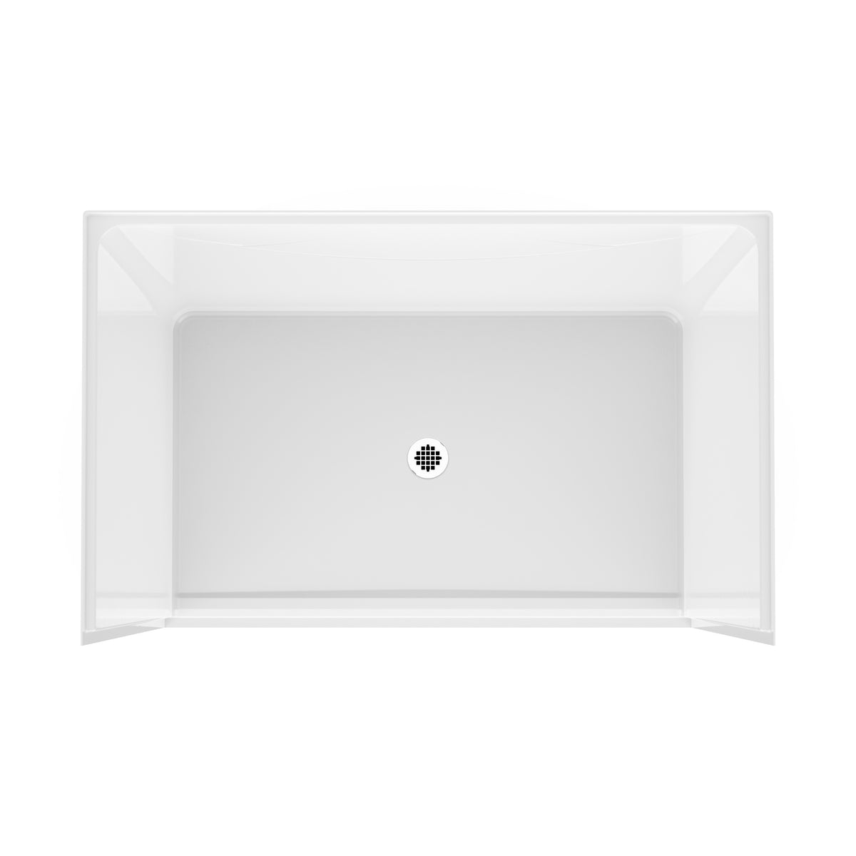 Maax Outlook BFS-6036F - ADA/ANSI Compliant AcrylX Alcove Center Drain Shower in White with Right L-Shaped Naugahyde Seat - image 5