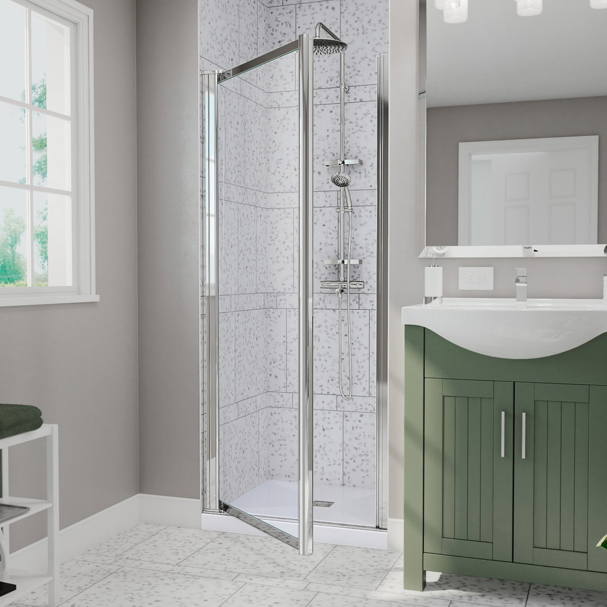 Maax Pivolok 23-24 ¾ x 64 ½ in Pivot Shower Door for Alcove Installation - image 4